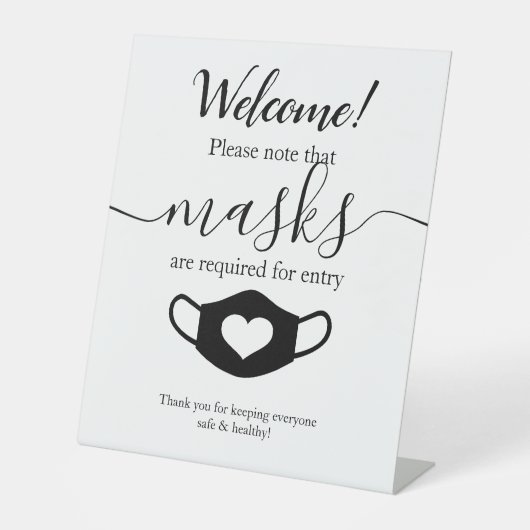 Signe De Table Sécurité d'entreprise moderne Portez votre masque  (Recto)