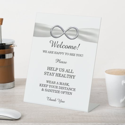 Signe De Table Sécurité des Mariages d'infinité en argent du ruba (In SItu)