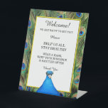 Signe De Table Sécurité des Mariages Peacock colorés<br><div class="desc">Si vous vous mariez pendant la pandémie COVID, un signe de bienvenue avec tout ce que vous attendez de vos invités n’est jamais une mauvaise voie. Rappeler à vos invités qu'ils doivent se laver les mains, garder une distance sûre et porter un masque en tout temps leur attirera leur attention...</div>
