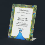 Signe De Table Sécurité des Mariages Peacock colorés<br><div class="desc">Si vous vous mariez pendant la pandémie COVID, un signe de bienvenue avec tout ce que vous attendez de vos invités n’est jamais une mauvaise voie. Rappeler à vos invités qu'ils doivent se laver les mains, garder une distance sûre et porter un masque en tout temps leur attirera leur attention...</div>