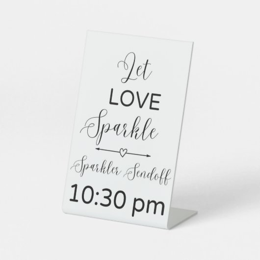 Signe De Table Sendoff minimaliste Sparkler (Recto)