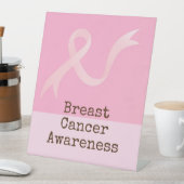 Signe De Table Sensibilisation au cancer du sein avec le ruban ro (In SItu)