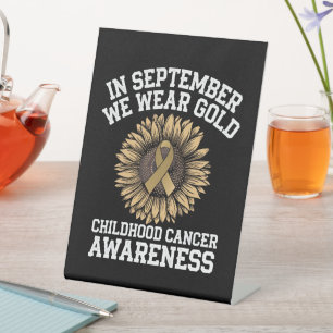Signe De Table Septembre Nous Portons Gold Enfhood Cancer Sensibi