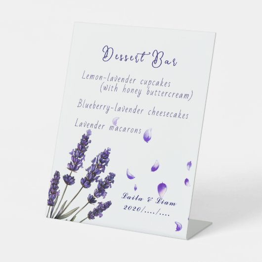 Signe De Table Serene Provence Lavender Floral Wedding (Recto)
