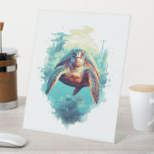 Signe De Table Serene Underwater Turtle (In SItu)
