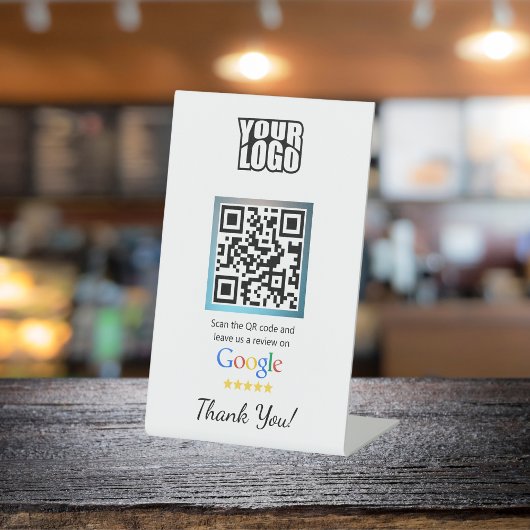 Signe De Table Serveur Google avec code QR