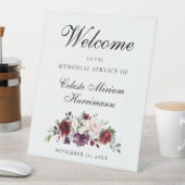 Signe De Table Service commémoratif rose rose rouge (In SItu)