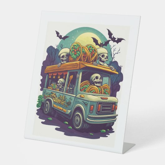 Signe De Table Service de livraison de monstre Halloween (Recto)