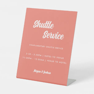 Signe De Table Service de Navette de Mariage Minimaliste Corail R