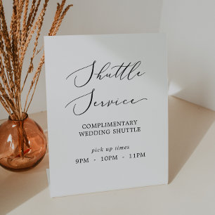Signe De Table Service de navette Mariage de calligraphie noire