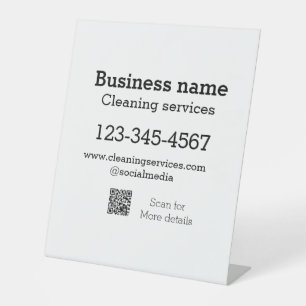 Signe De Table Services de nettoyage ajouter l'adresse e-mail du 