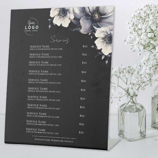 Signe De Table Services de Spa Noir Blanc