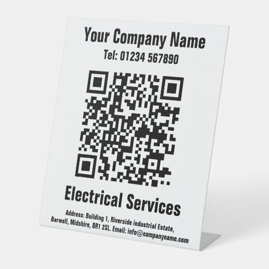 Signe De Table Services électriques Système de conception de code (Recto)