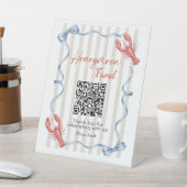Signe De Table She’s a Catch Lobster Honeymoon Fund QR Code  (In SItu)