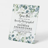 Signe De Table Shenanigans ivres photographiés eucalyptus (Recto)