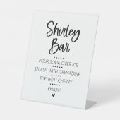 Signe De Table Shirley Temple Mocktail Bar Pedestal Sign (Recto)