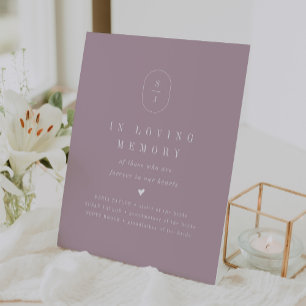 Signe De Table SHYLAH Lilac en mémoire d'amour mémorial Mariage