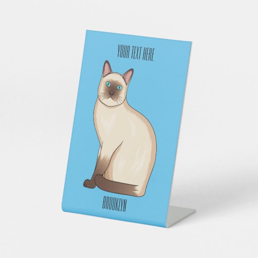 Signe De Table Siamese cat cartoon (Recto)