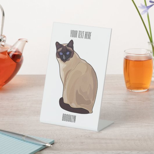 Signe De Table Siamese cat cartoon (In SItu)