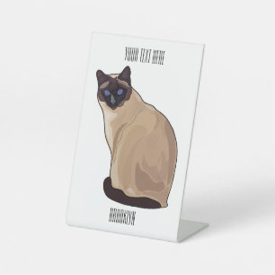 Signe De Table Siamese cat cartoon