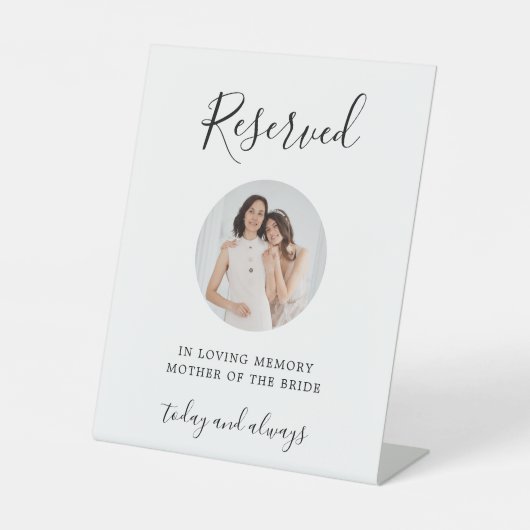 Signe De Table Siège Réservé En Mémoire D'Amour Signal, Minimalis (Recto)