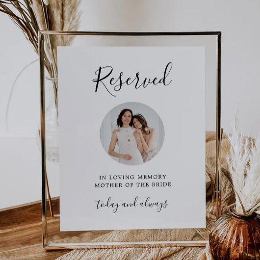 Signe De Table Siège Réservé En Mémoire D'Amour Signal, Minimalis
