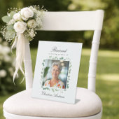 Signe De Table Siège réservé - Photo Mariage commémoratif Eucalyp