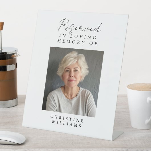Signe De Table Siège Réservé, Photo, Mariage, Memorial Elegant, (In SItu)