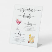 Signe De Table Signal boisson Leyton Modern Minimal Signature (Recto)