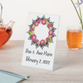 Signe De Table Signal de bienvenue Fleurs de couronnes Florales A (In SItu)