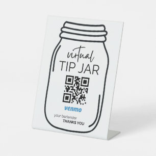 Signe De Table Signal de code de Venmo QR pour les barmans