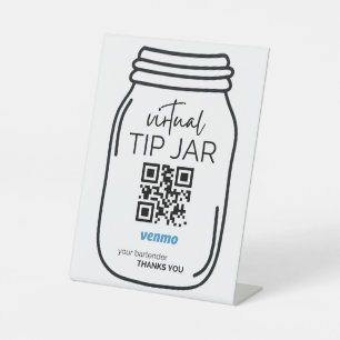 Signe De Table Signal de code de Venmo QR pour les barmans