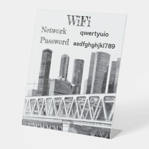 Signe De Table Signal de piédestal du pont du métro