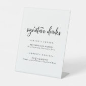 Signe De Table Signal de signature de script rustique Boissons (Recto)