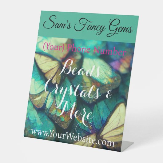 Signe De Table Signal de vendeur d'artisanat artisanal (Recto)