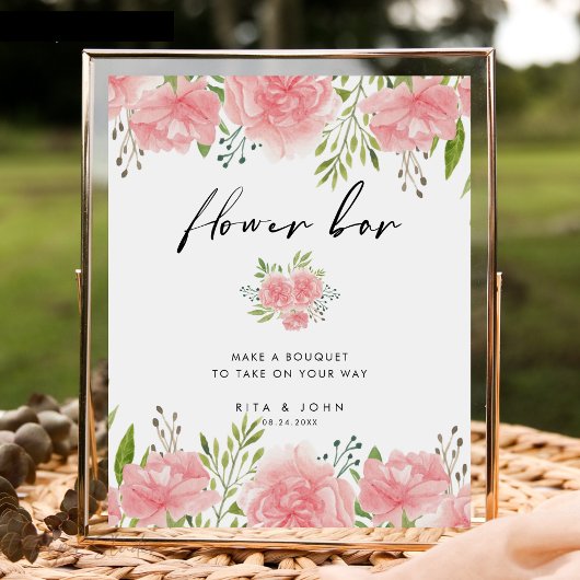 Signe De Table Signal Mariage Boho Carnation Script