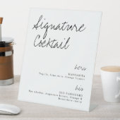 Signe De Table Signal Mariage de cocktail Signature de Sa & Hers (In SItu)