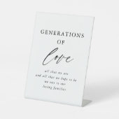 Signe De Table Signal Mariage Des Générations Rustiques D'Amour (Recto)