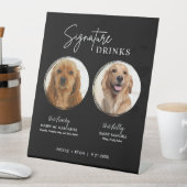 Signe De Table Signal Mariage noir Signet signature chien Boisson (In SItu)
