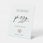 Signe De Table Signal Mariage rose Carnation Calligraphie Pizza B (Recto)