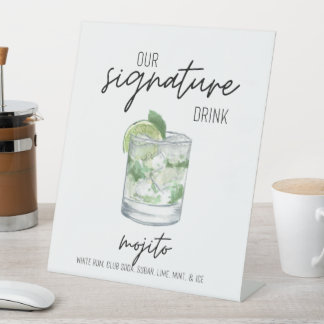 Signe De Table Signal signature boisson