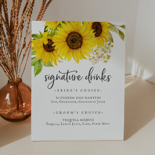 Signe De Table Signal Tournesol Pays Signature Boissons