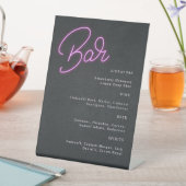 Signe De Table Signature Black Neon moderne Boire Bar Mariage Pan (In SItu)
