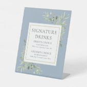 Signe De Table Signature Boissons Aquarelle Verdure Dusty Blue (Recto)