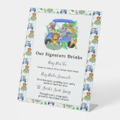 Signe De Table Signature Boissons Baby Boy Elephant & Monkey Golf (Recto)