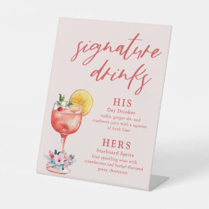 Signe De Table Signature Boissons Cocktail Mariage
