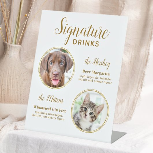Signe De Table Signature Boissons Elegant Gold Pet Mariage 2 Phot