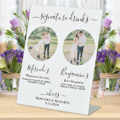 Signe De Table Signature Boissons Élégante barre de Mariage photo