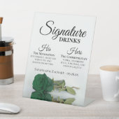 Signe De Table Signature Boissons Emerald Green Mariage Rose (In SItu)