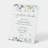 Signe De Table Signature Boissons Fleurs sauvages et abeilles bou (Recto)